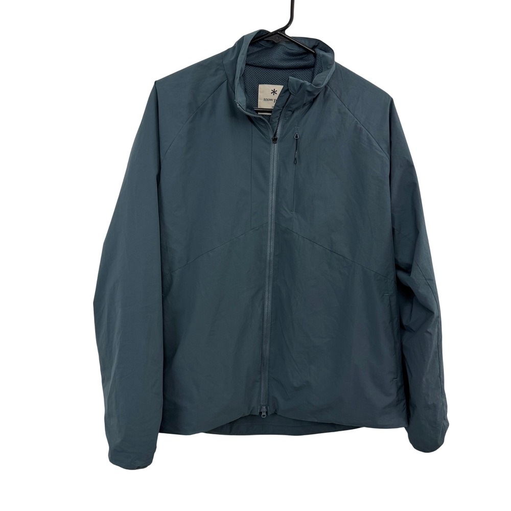 Snow Peak Jacket Mens Size M Green Octa Shell Japan Fabric Full Zip Outdoors *